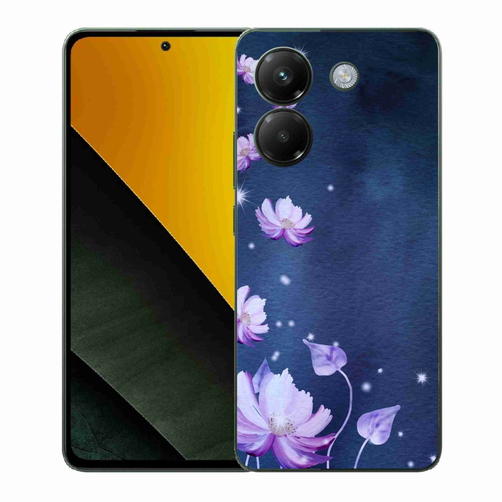 Gél borítás mmCase a Xiaomi Poco M7 Pro 5G számára - hulló virágok