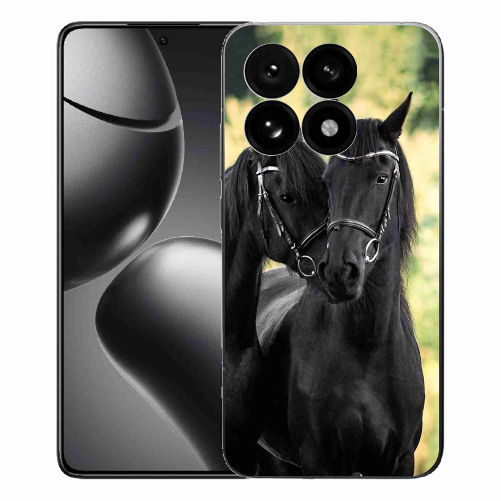 Gél borító mmCase a Xiaomi 15T-hez - két fekete ló