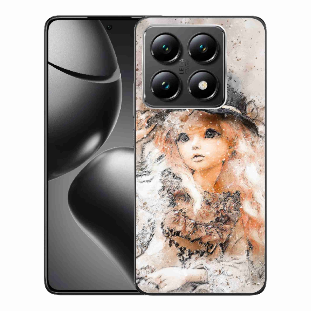Gél borító mmCase a Xiaomi 14T-hez - lány kalapban