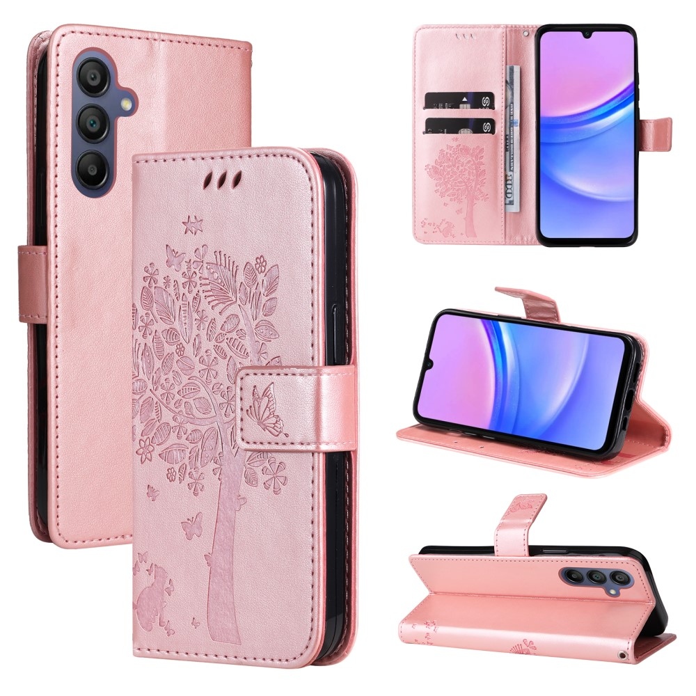 Fák könyve tok Samsung Galaxy A16 4G/5G/A26 5G - rózsaarany