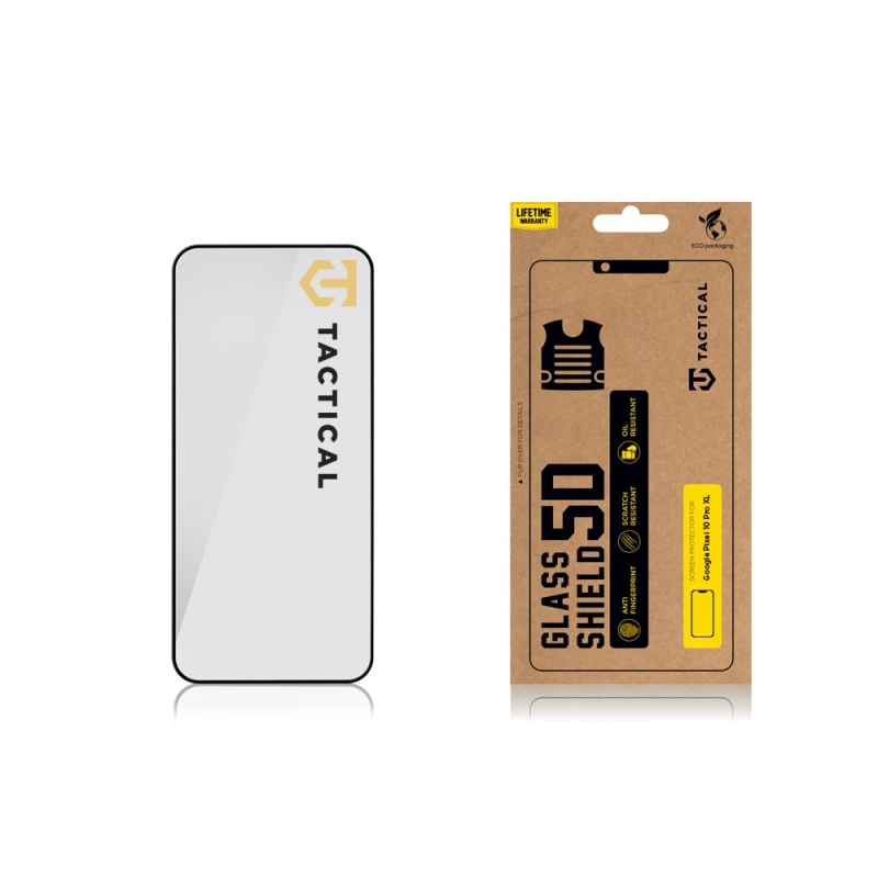 Taktikai üvegpajzs 5D üveg a Google Pixel 10 Pro XL-hez Fekete