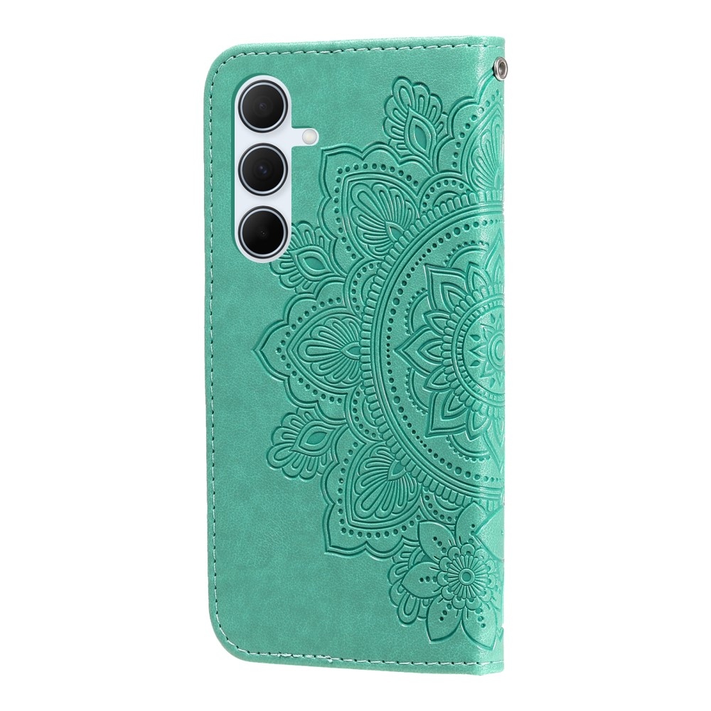 Mandala könyvtáska Samsung Galaxy A36 5G - teal színben