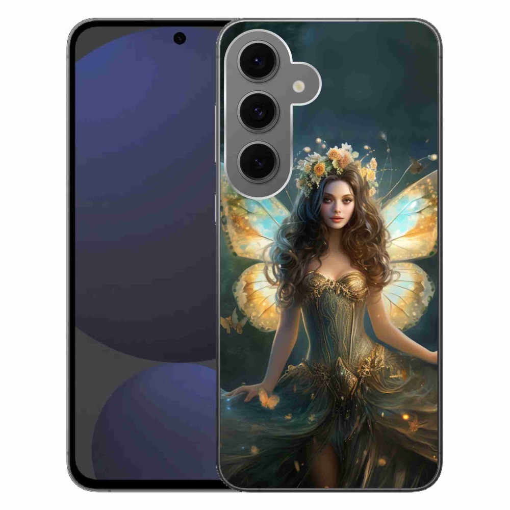 Zselés borítás mmCase Samsung Galaxy S24 FE - pillangó nőhöz