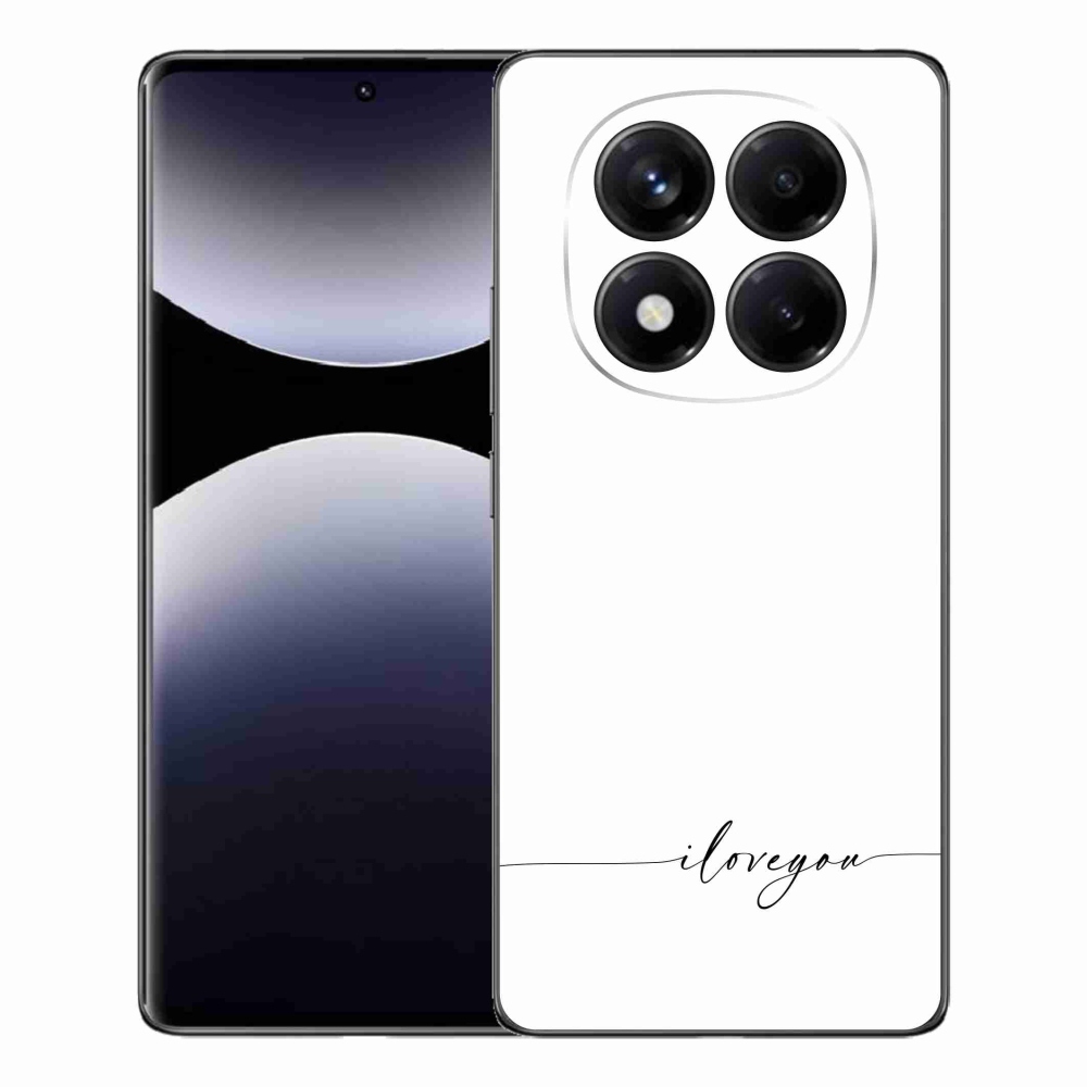 Gél borító mmCase a Xiaomi Redmi Note 14 Pro-hoz - I love you fehér háttérrel