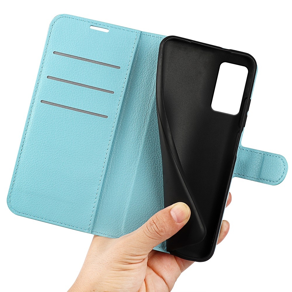 Litchi könyv tok Xiaomi Redmi Note 12S-hez - kék