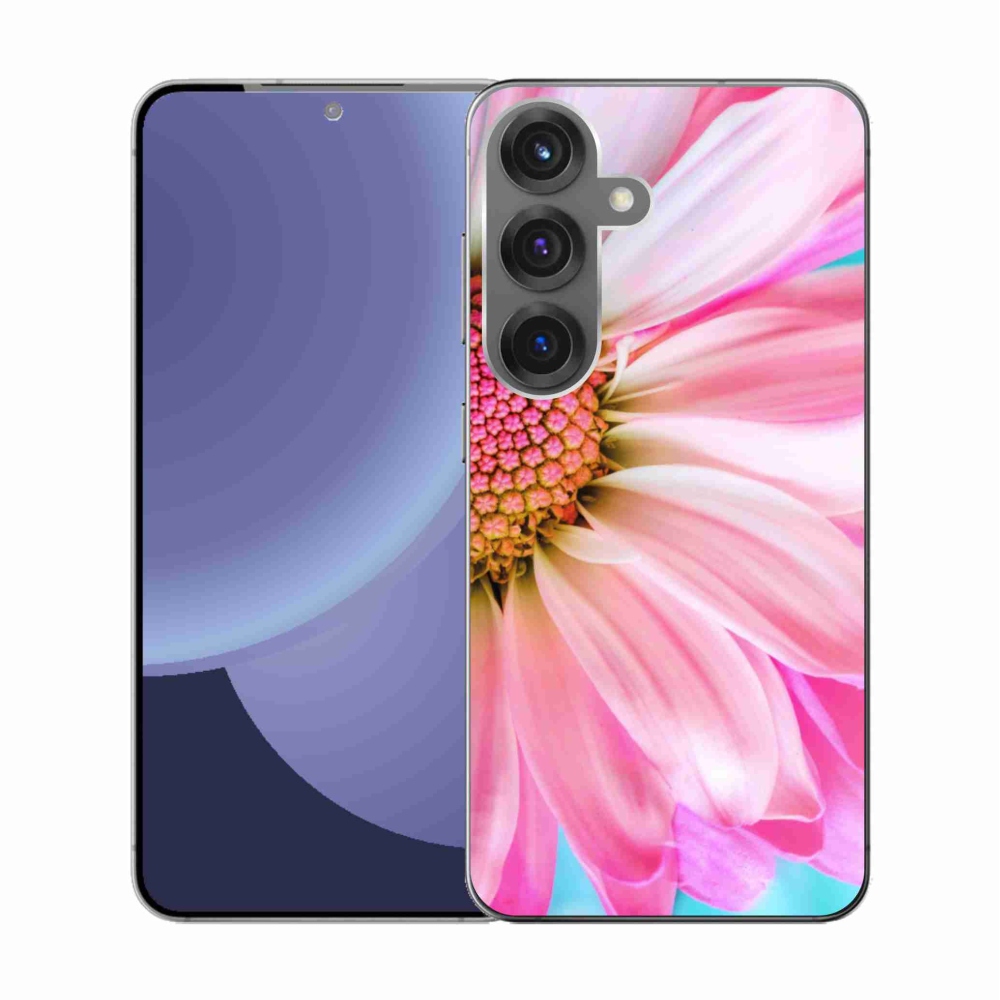 Gél védőhuzat mmCase Samsung Galaxy S25 készülékhez - rózsaszín virág