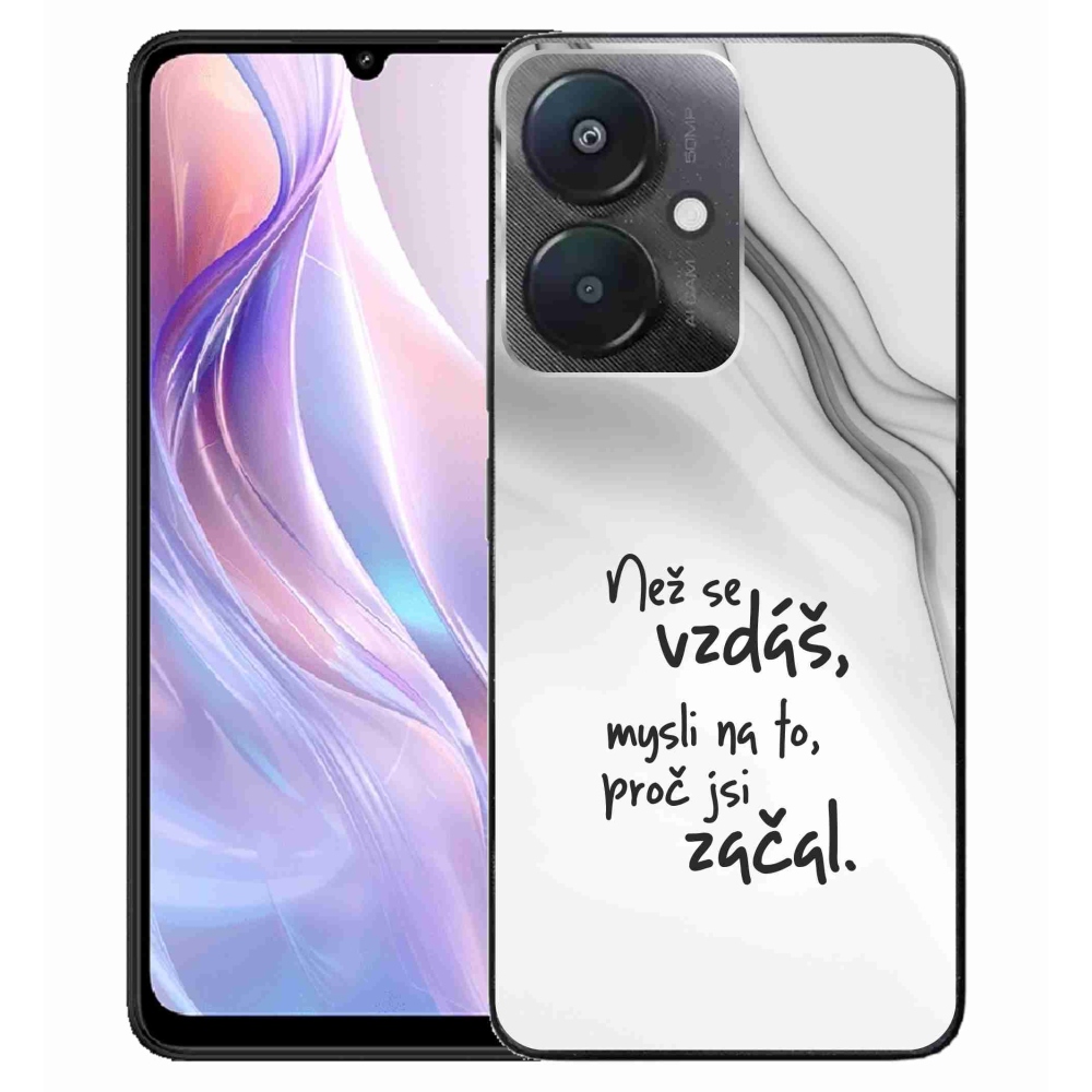 Gél borító mmCase a Xiaomi Redmi 13C 5G - idézet 2 fehér háttérrel