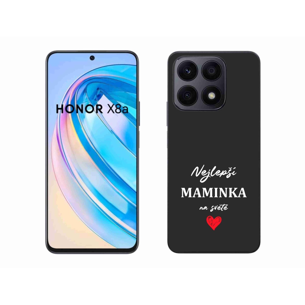 Gél borítás mmCase a Honor X8a számára - legjobb anya 1 fekete háttér