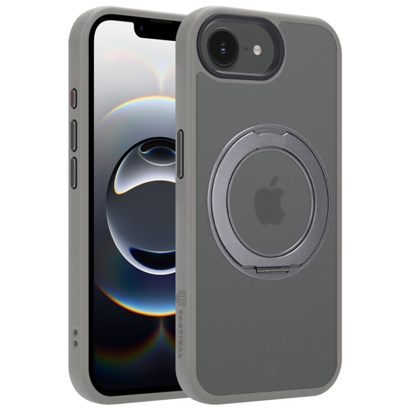 Tactical MagForce Hyperstand tok az Apple iPhone 16e/17e készülékhez, világosszürke