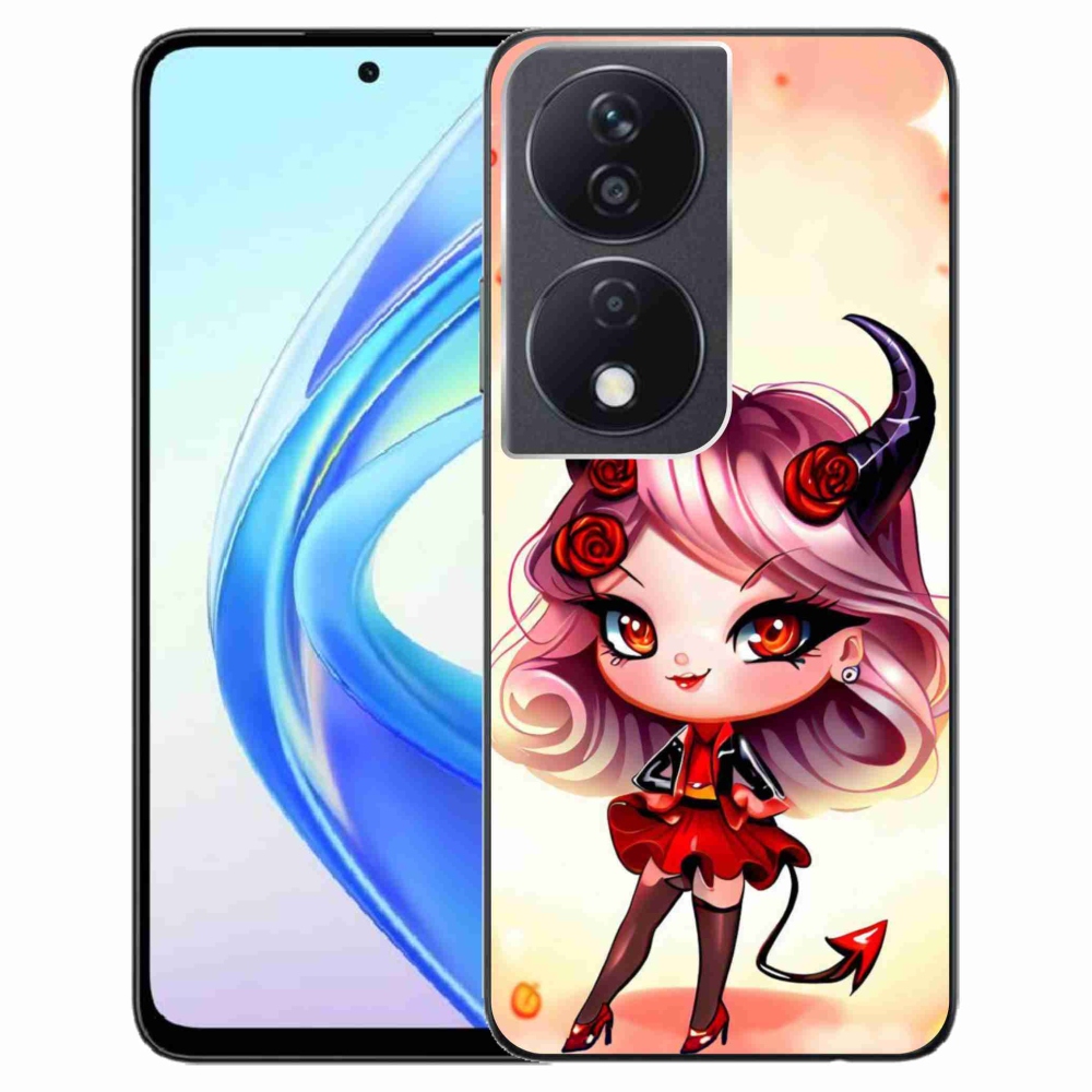 Zselés borítás mmCase a Honor X7b/Honor 90 Smart készülékhez - rajzolt ördögi karikatúra