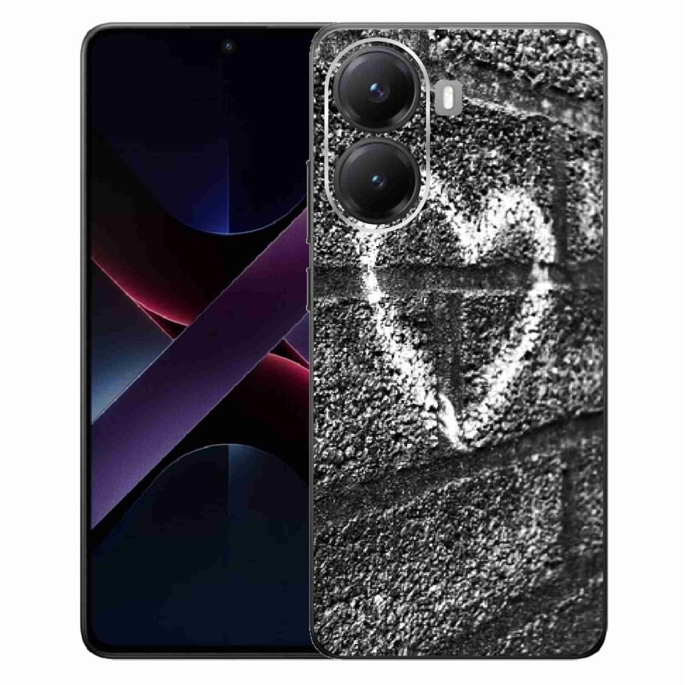 Gél borítás mmCase a Xiaomi Poco X7 Pro 5G számára - szív a falon