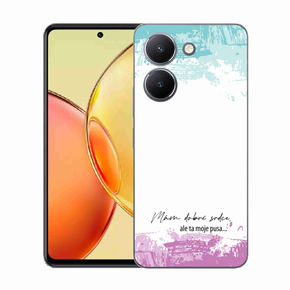 Gél borító mmCase a Vivo Y36-hoz - vicces szöveg 3 fehér háttér