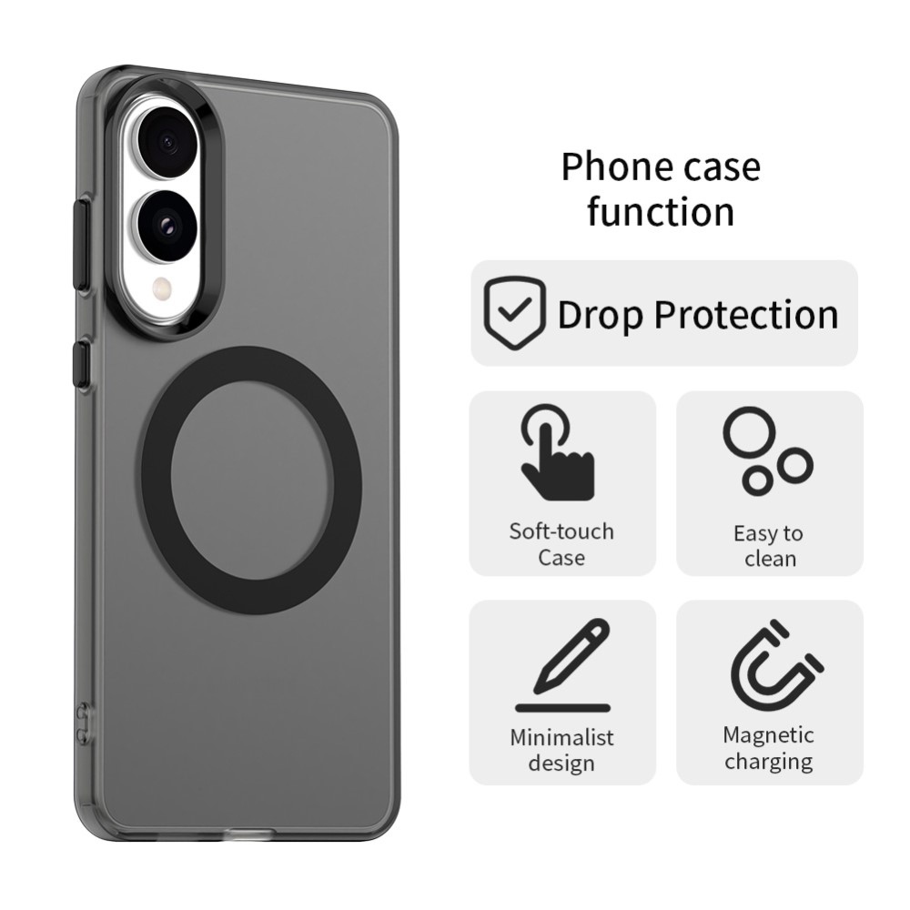 Candy zselés tok MagSafe-val a Samsung Galaxy S25 Edge készülékre - fekete
