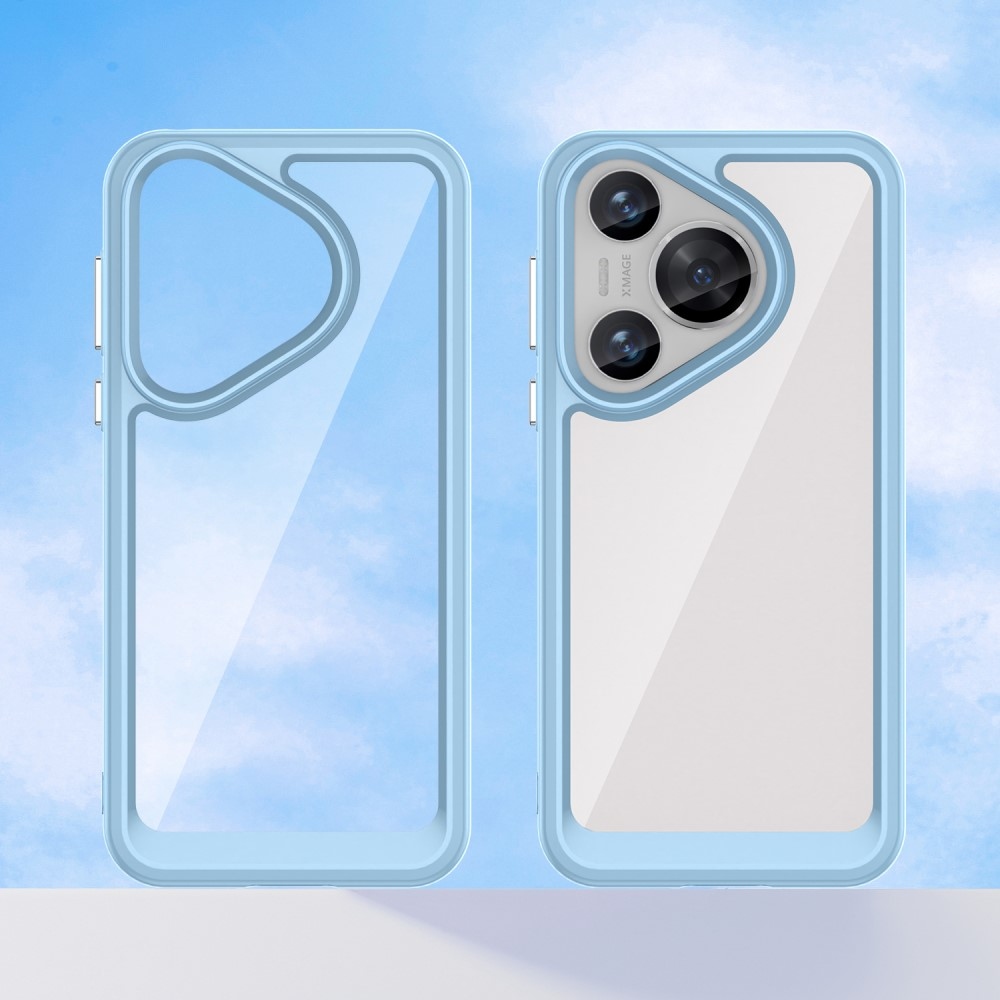 Gél tok fix hátlappal a Huawei Pura 70 készülékhez - kék