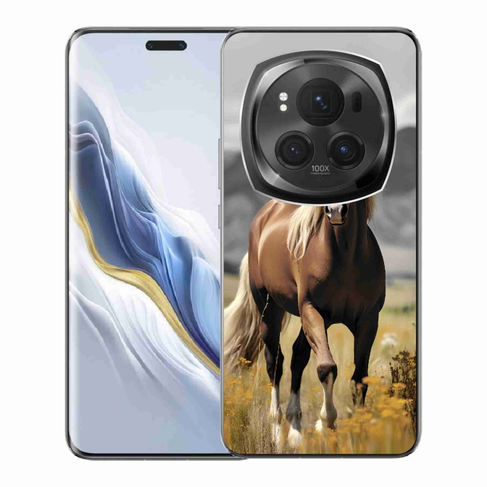 Zselés borítás mmCase a Honor Magic 6 Pro 5G készülékhez - barna ló 1