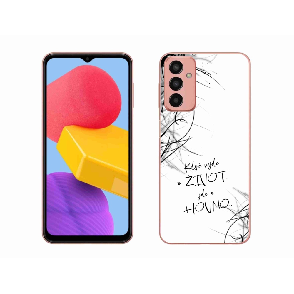 Gél borító mmCase Samsung Galaxy M13 készülékhez - vicces szöveg 16 fehér háttér