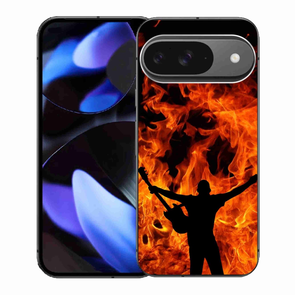 Gél borítás mmCase a Google Pixel 9/9 Pro - zenész és tűz