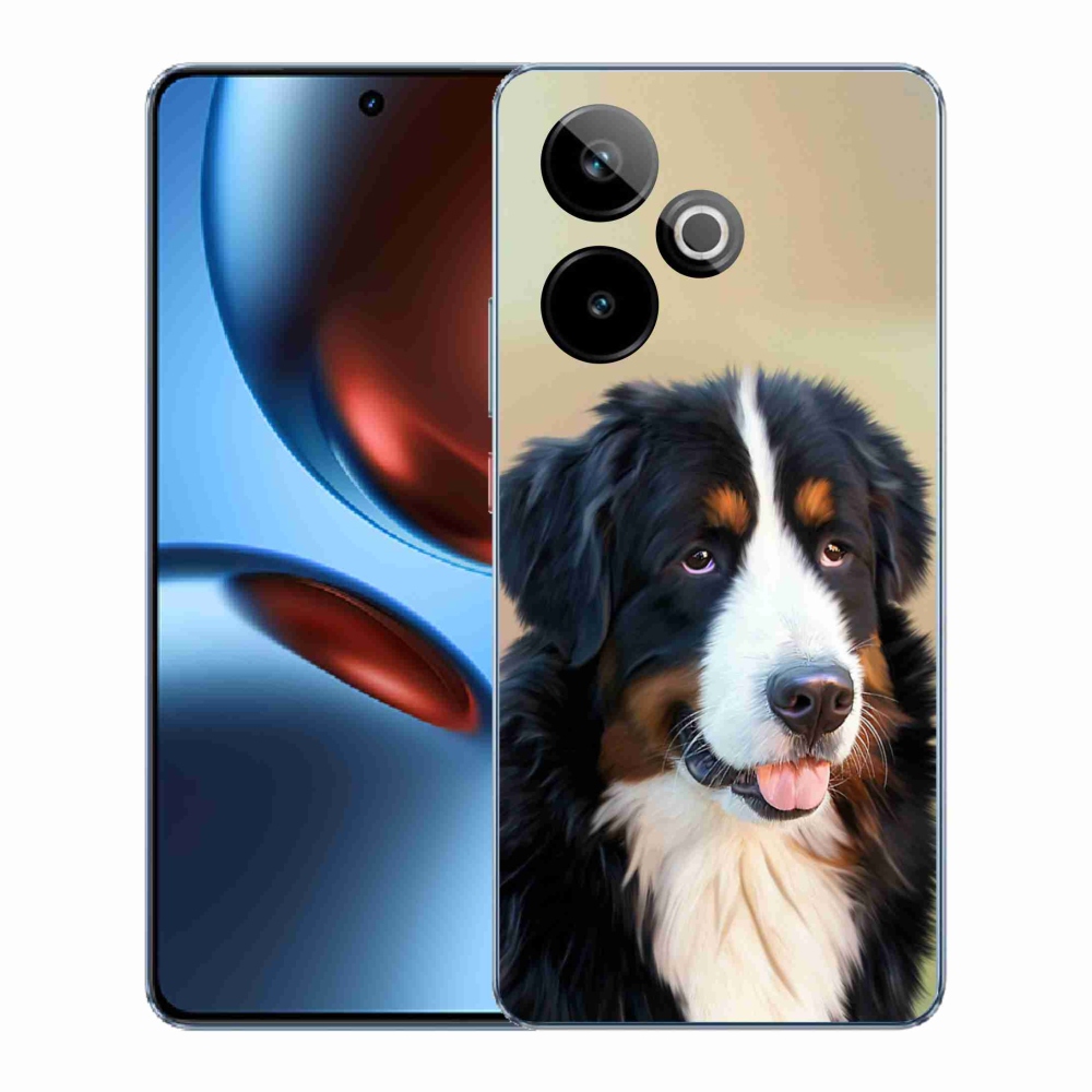 Rugalmas zselés tok mmCase képpel a Realme GT 7 5G/GT 7T 5G - Berni hegyi kutya számára