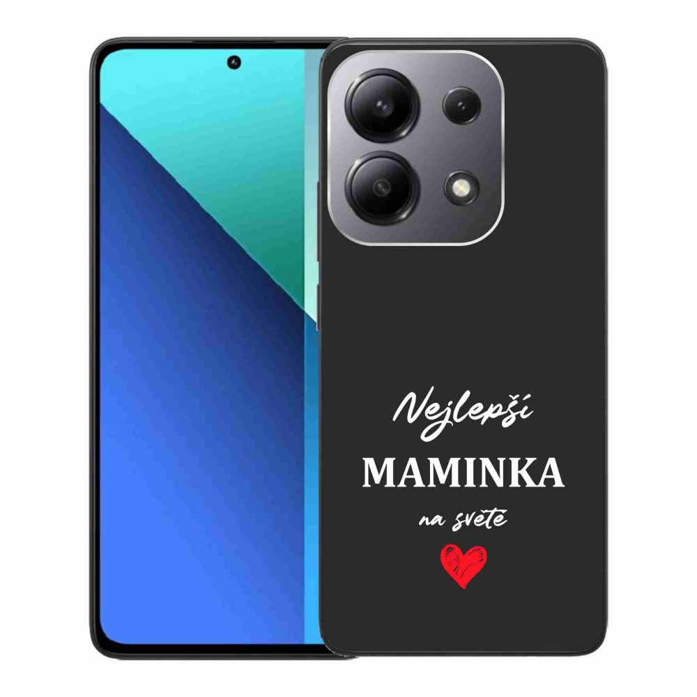 Gél borító mmCase a Xiaomi Redmi Note 13-hoz - legjobb anya 1 fekete háttérrel