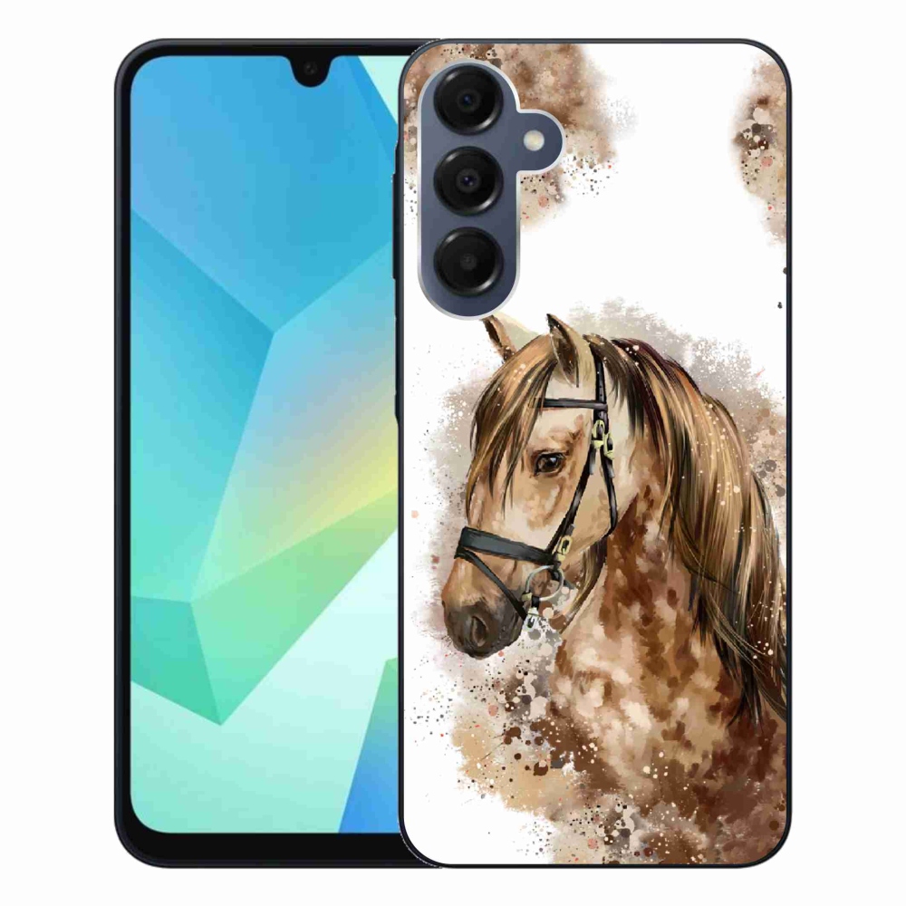 Zselés borítás mmCase Samsung Galaxy A16 4G/5G - barna rajzfilm lóhoz