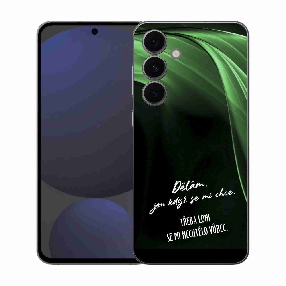 Gél borító mmCase Samsung Galaxy S25 FE - vicces szöveg 12 fekete háttér