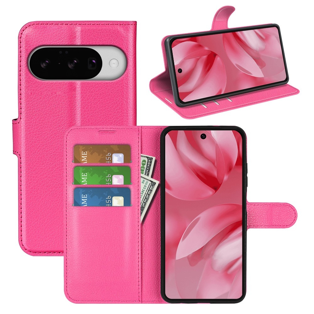 Litchi könyv tok Google Pixel 10 - rózsa