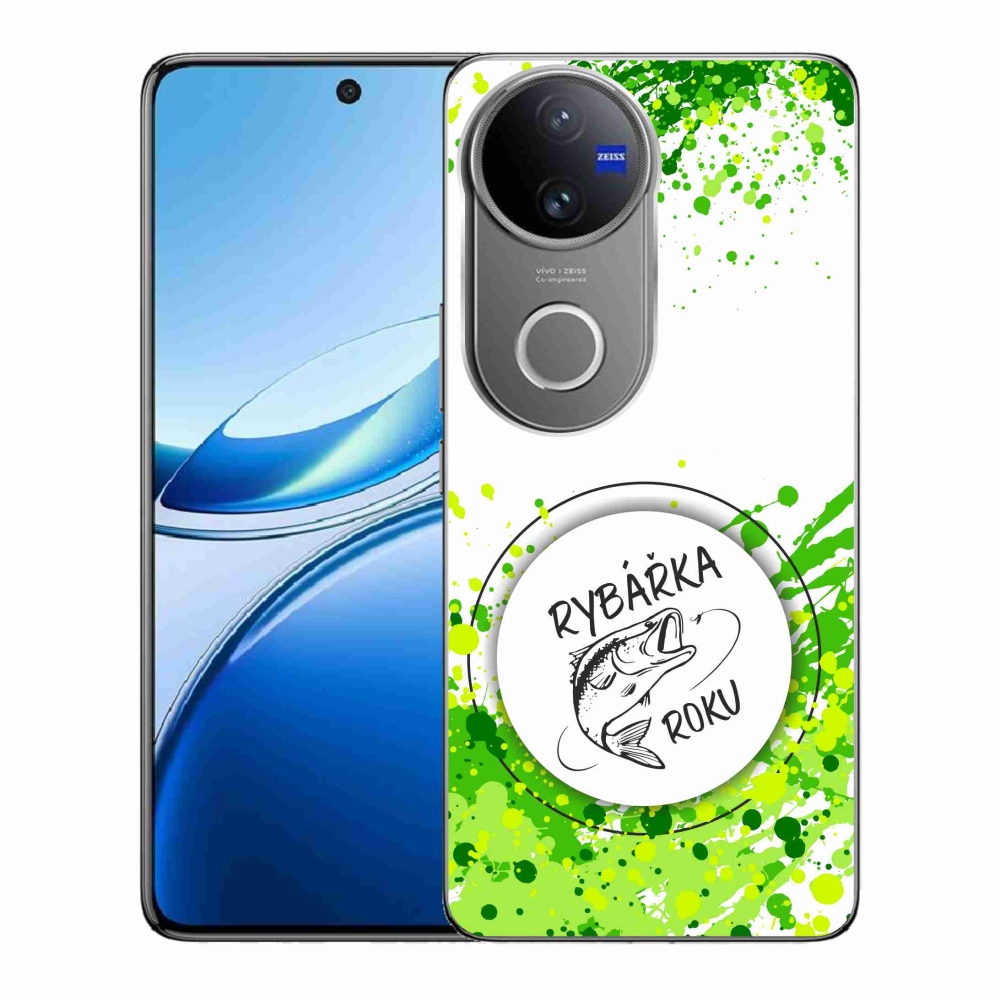 Gél borító mmCase a Vivo V50 5G-n - az év horgásza fehér háttérrel