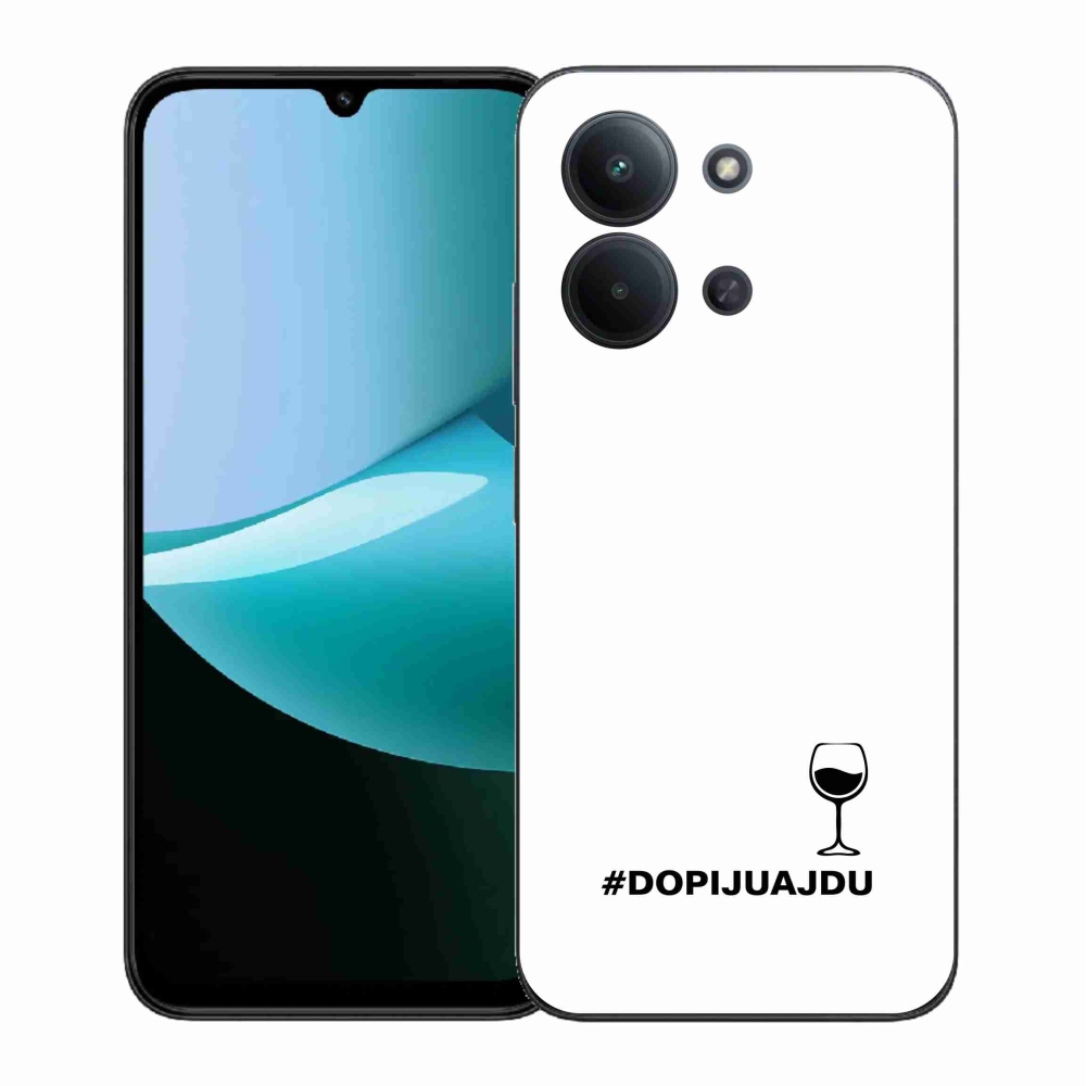 Gél borítás mmCase a Xiaomi Redmi 15C 4G (171mm)/Poco C85 4G (171mm) - bor motívum fehér háttérrel