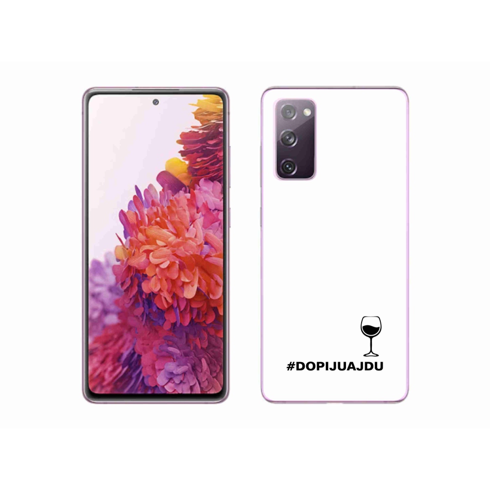 Gél borítás mmCase Samsung Galaxy S20 FE készülékhez - bor motívum fehér alapon