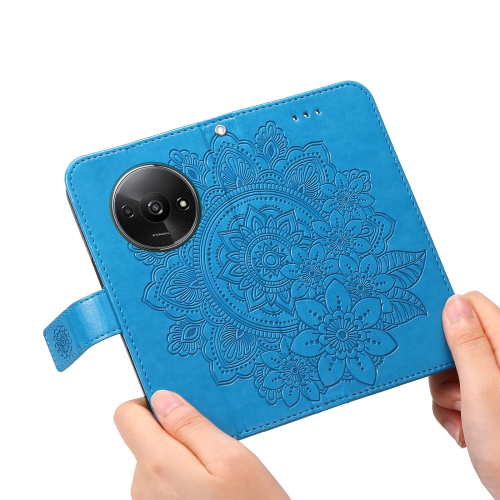Mandala könyv tok Xiaomi Redmi A3-hoz - kék