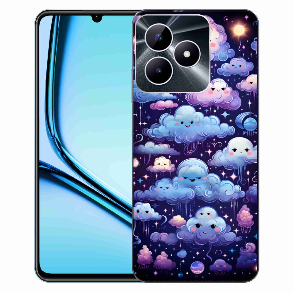 Zselés borító mmCase a Realme Note 50 készülékhez - felhők
