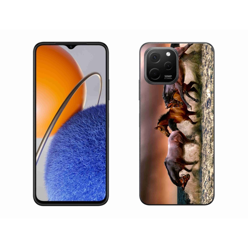 Gél tok mmCase a Huawei Nova Y61 készülékhez - lovak 1