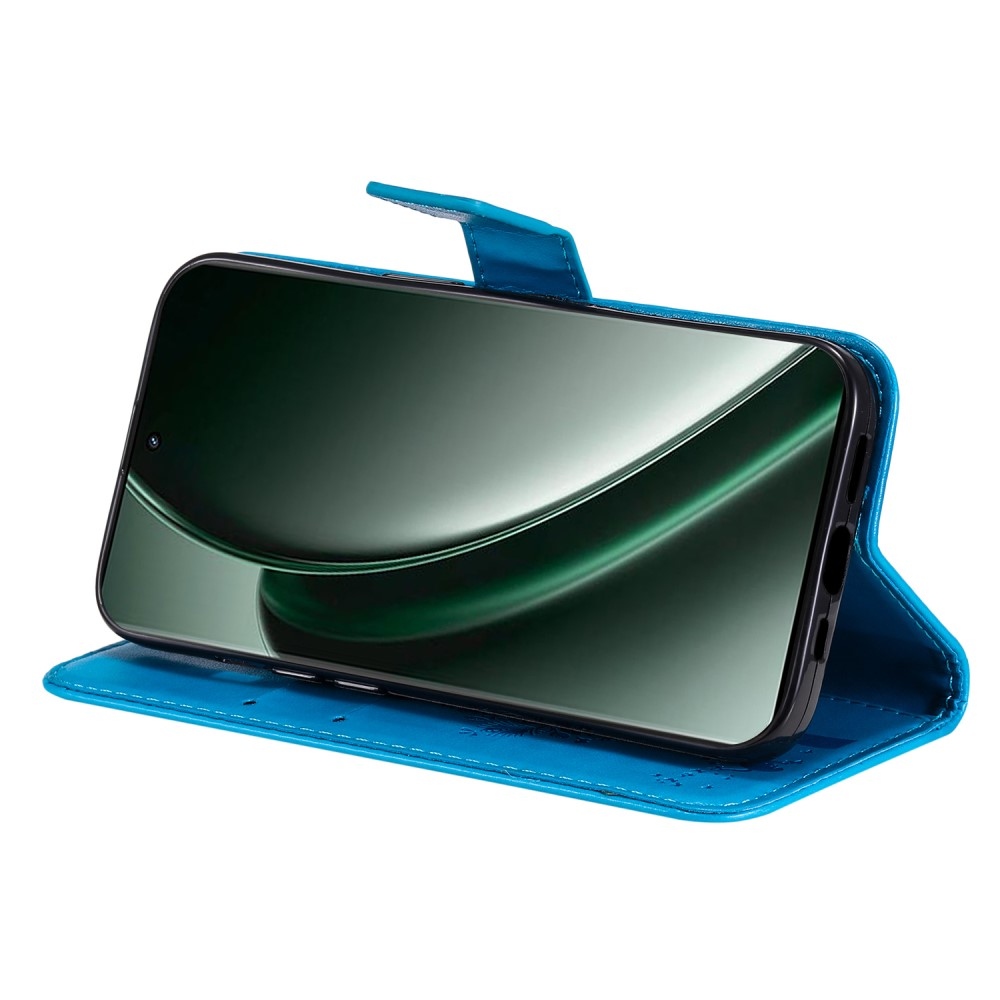 Fa könyvtáska a Realme GT 6 5G/GT 6T 5G számára - kék