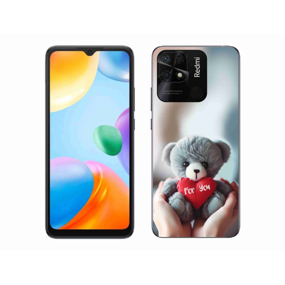 Gél borítás mmCase a Xiaomi Redmi 10C-hez - mackó a szerelmesek számára