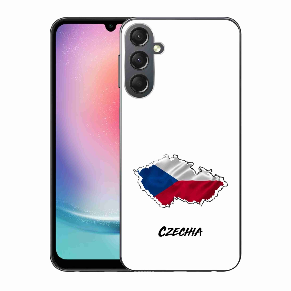 Gél borító mmCase Samsung Galaxy A24 - Csehország fehér háttérrel