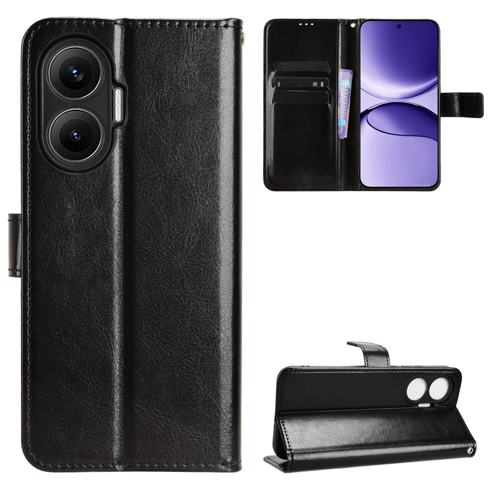 Őrült könyv tok a Xiaomi Poco F7 5G-hez - fekete