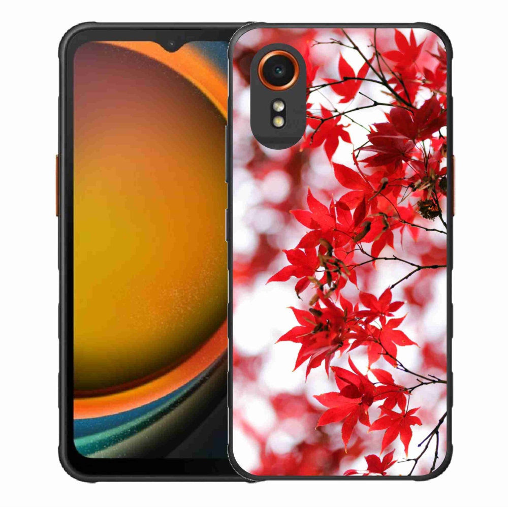 Gél borítás mmCase Samsung Galaxy Xcover 7 készülékhez - piros levelek