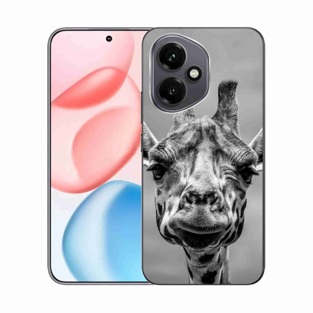 Zselés borító mmCase a Honor 400-hoz - fekete-fehér zsiráf