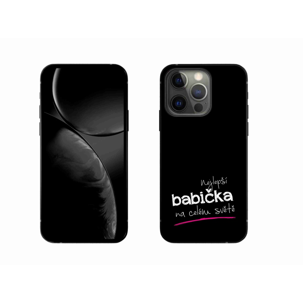 Gélburkolat mmCase iPhone 13 Pro 6.1 készülékhez - Legjobb nagyi 4 fekete háttérrel