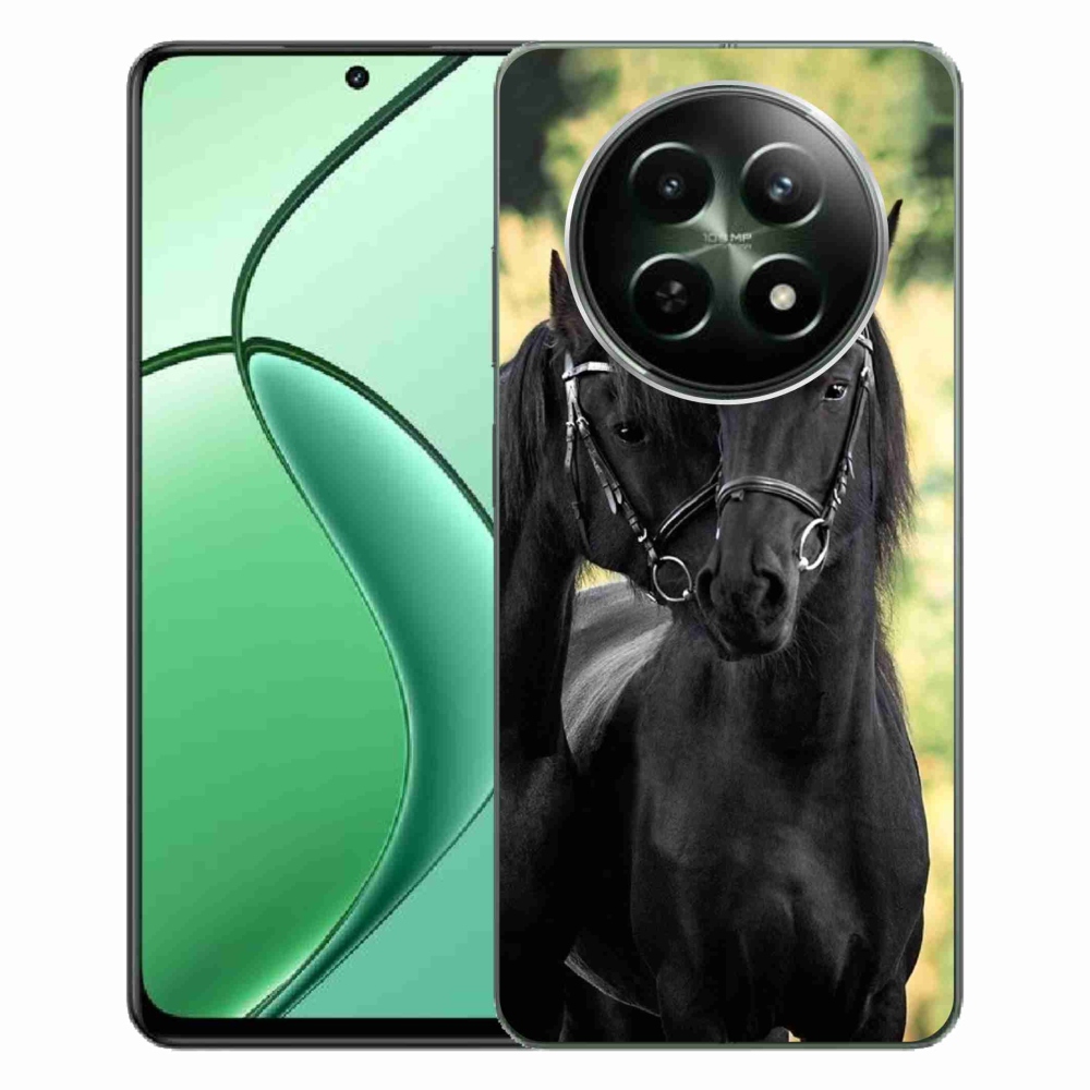 Zselés borítás mmCase a Realme 12 5G/12x 5G számára - két fekete ló