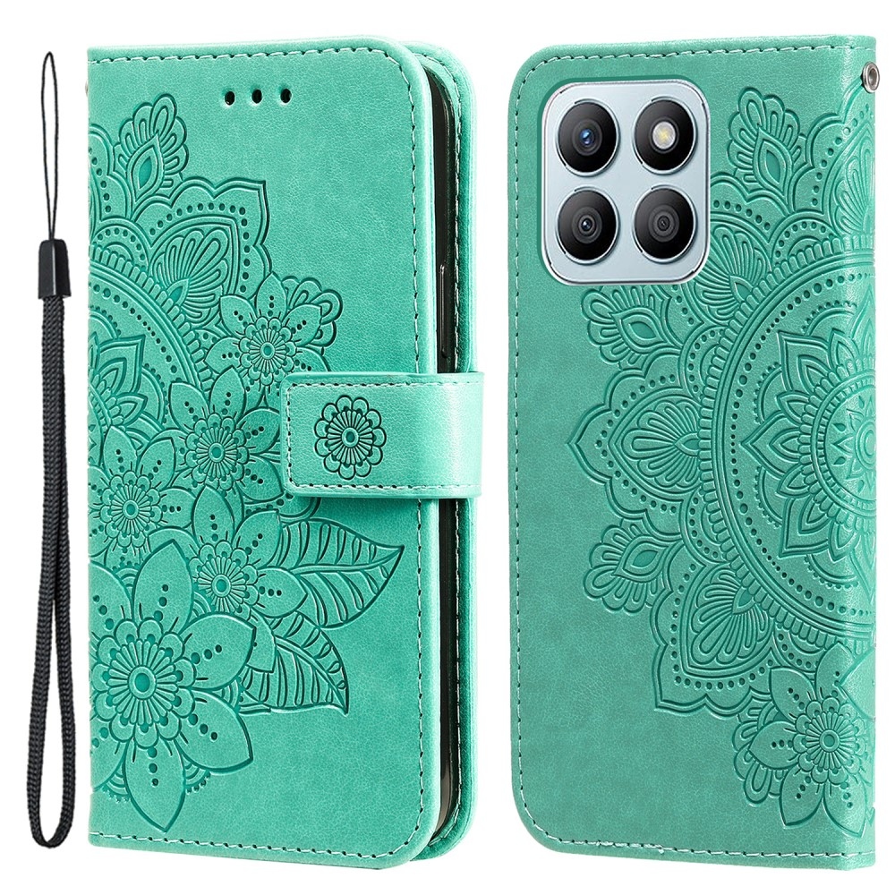 Mandala könyvtáska Honor X8b-hez - teal színű