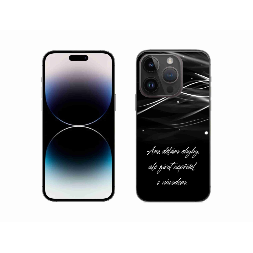 Zselés borítás mmCase iPhone 14 Pro 6.1 készülékhez - idézem fekete háttér