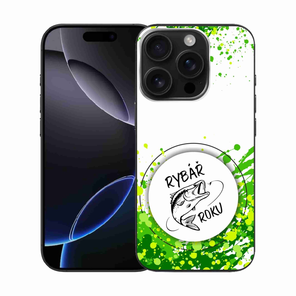 Gél borítás mmCase iPhone 16 Pro készülékhez - Az év halászának fehér háttere