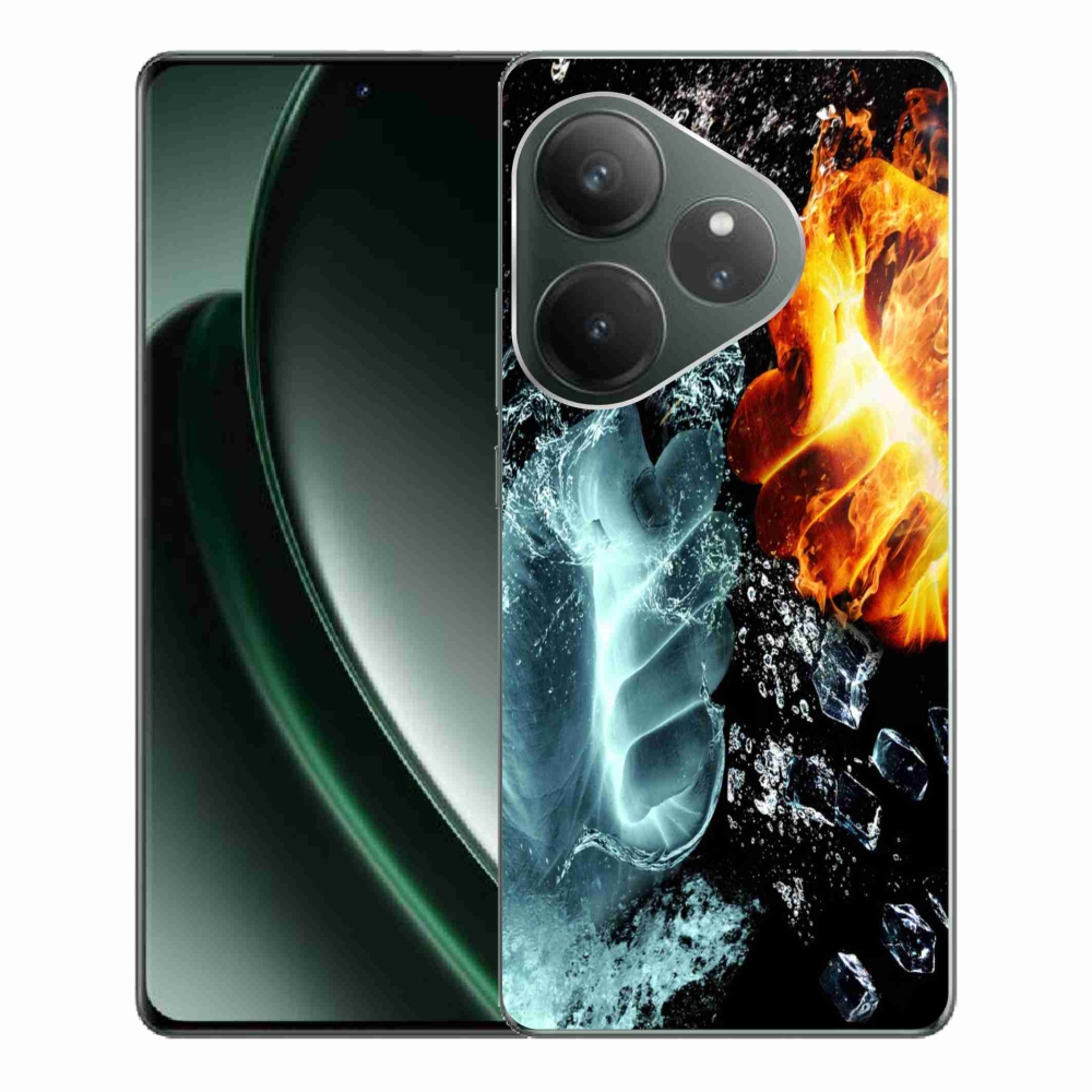 Zselés borítás mmCase a Realme GT 6 5G/GT 6T 5G - víz és tűz számára