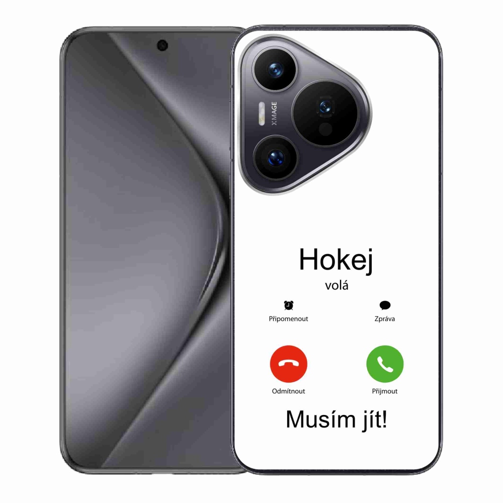 Gél borító mmCase a Huawei Pura 70 - hoki hívások fehér háttérrel