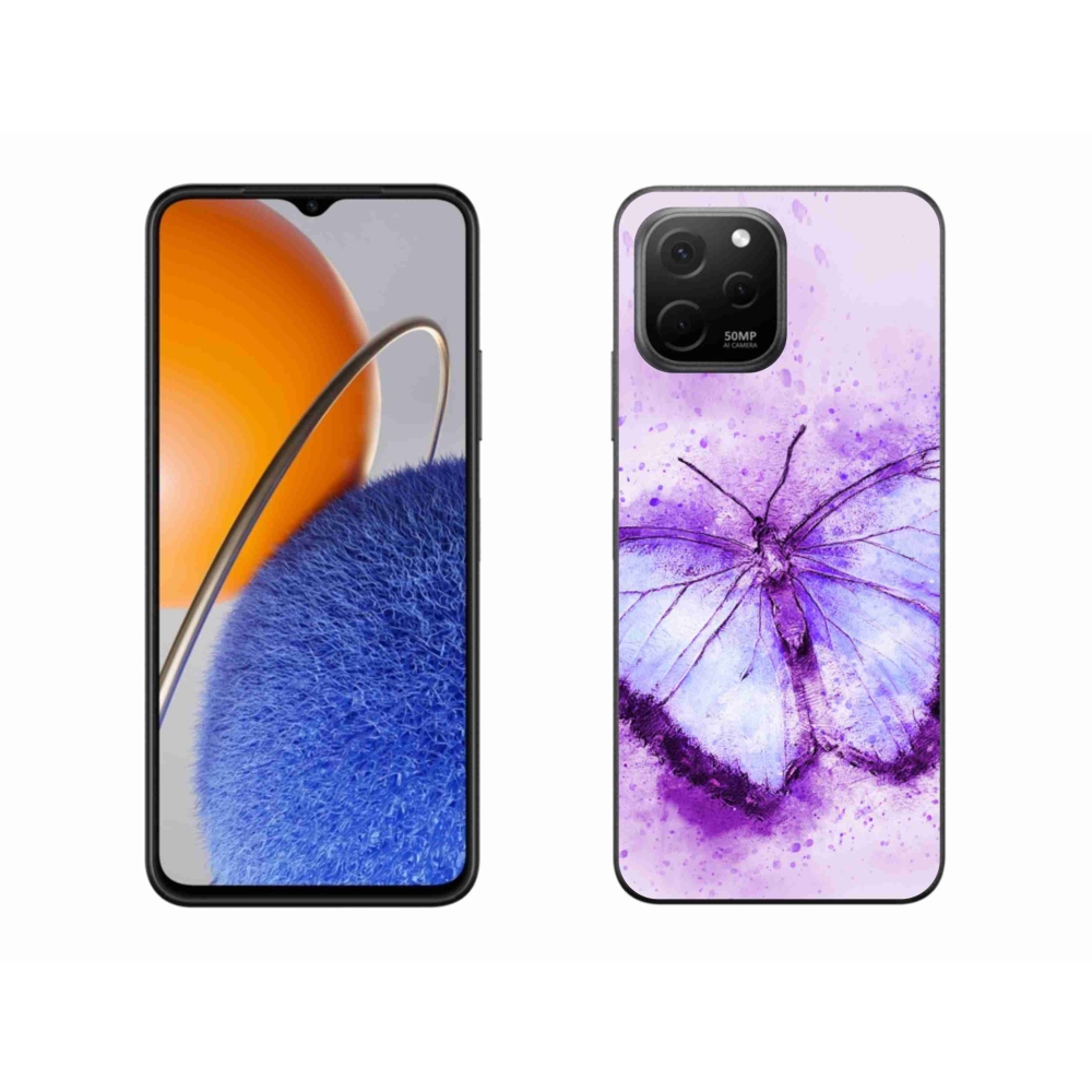 Gél borító mmCase a Huawei Nova Y61 készülékhez - lila pillangó