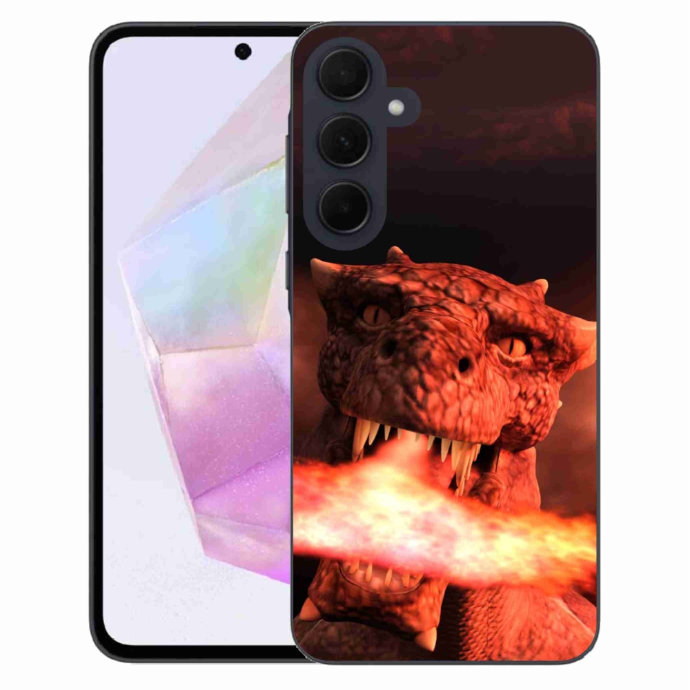 Zselés borítás mmCase Samsung Galaxy A35 5G - sárkány