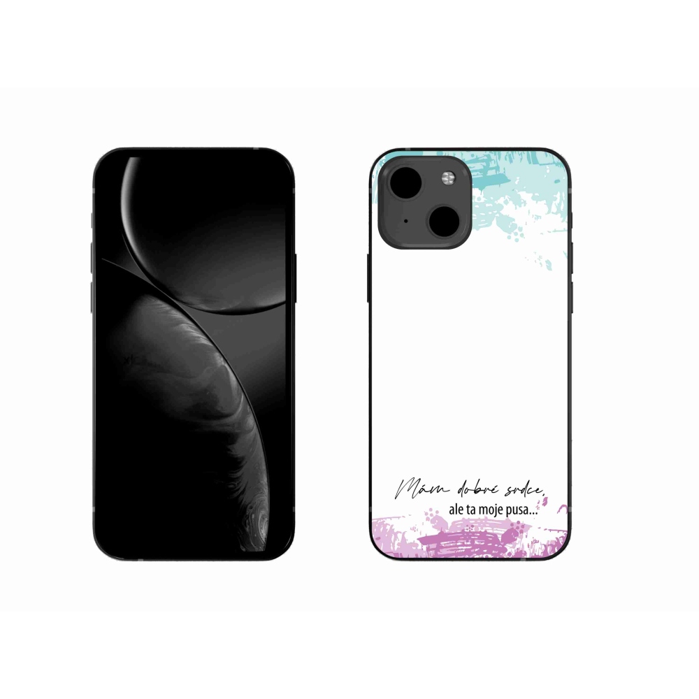 Gél borító mmCase iPhone 13 6.1 készülékhez - vicces szöveg 3 fehér háttér