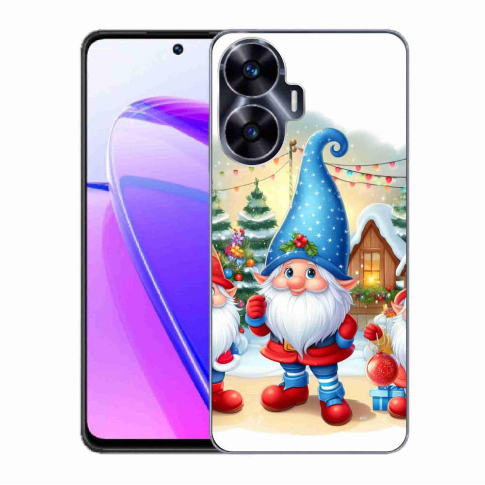 Gél borítás mmCase a Realme C55 készülékhez - Karácsonyi manók