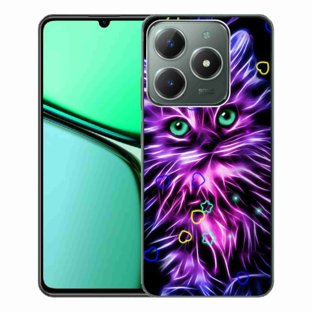Zselés borító mmCase a Realme C61 készülékhez - absztrakt macska